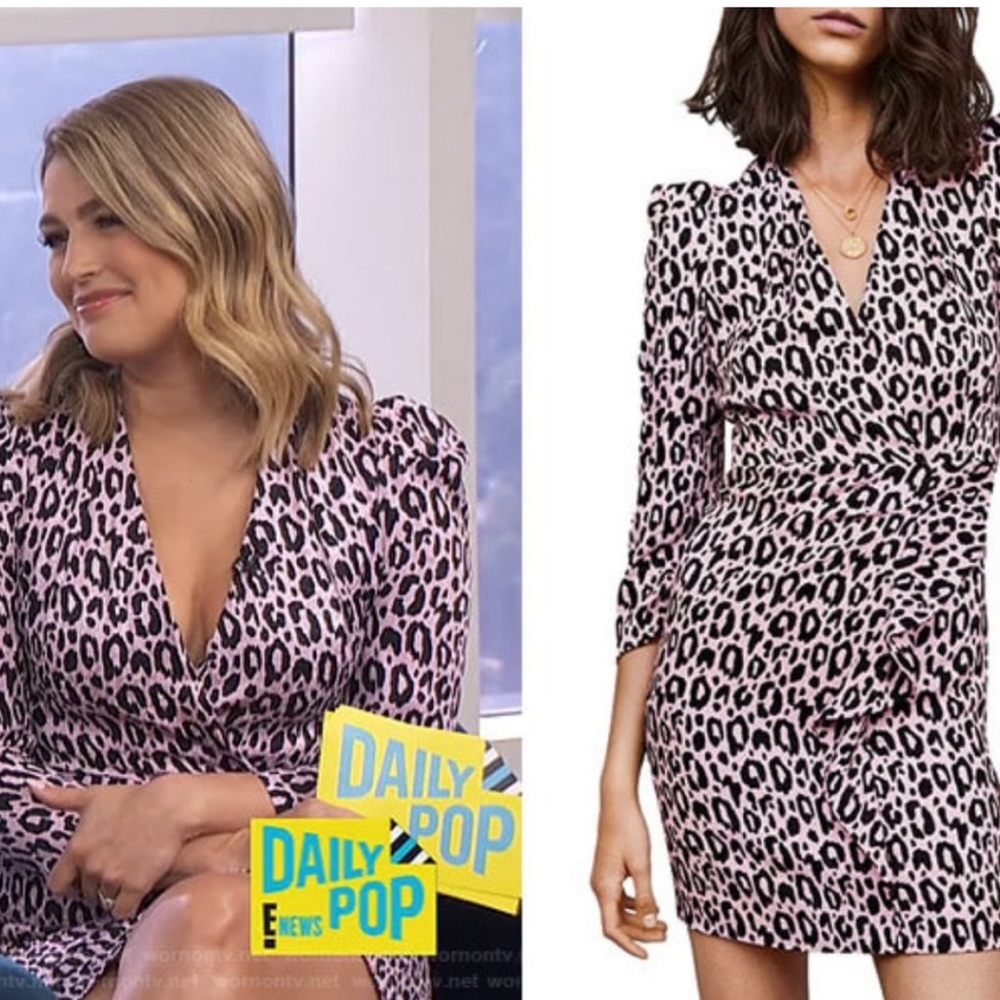 🐆MAJE🐆 Ripanta Leopard-Print Mini Dress